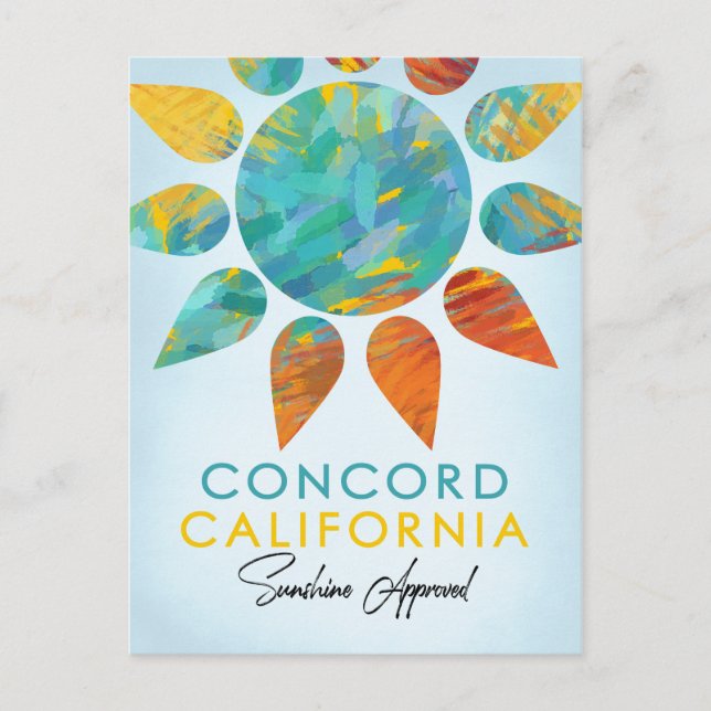 Concord California Sunshine Travel Postkarte (Vorderseite)