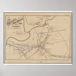 Concord MA Historische Karte 1875 Poster