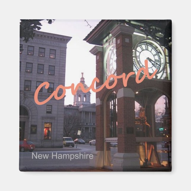 Concord New Hampshire Foto Souvenir Magnete Magnet (Vorne)