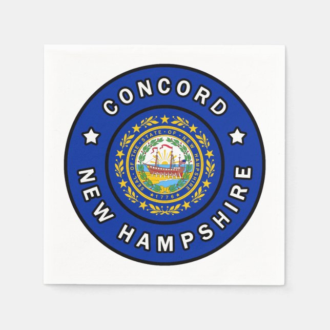 Concord New Hampshire Serviette (Vorderseite)