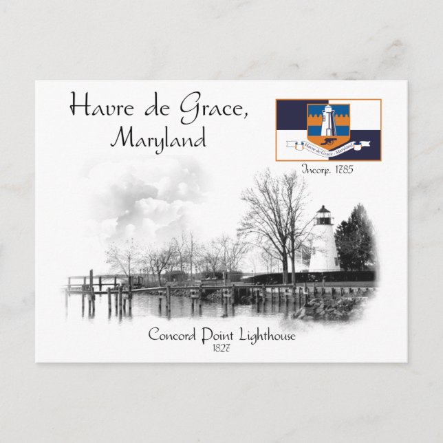 Concord Point Lighthouse Havre de Grace, Maryland Postkarte (Vorderseite)