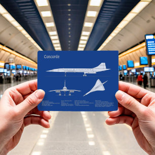 Concorde - Flugzeugkonzeption Zeichnend Pläne ABD Postkarte