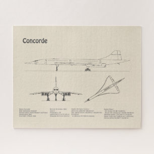 Concorde - Flugzeugkonzeption Zeichnend Pläne SD