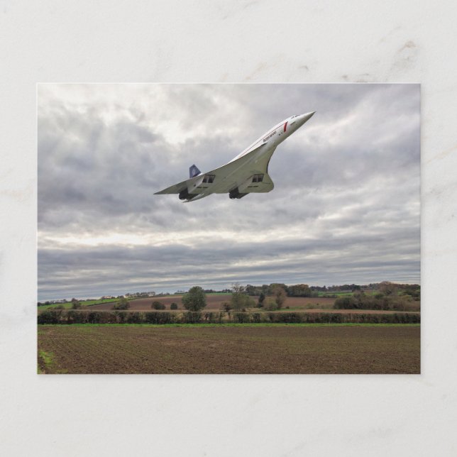Concorde - Hochgeschwindigkeits-Laufkarte Postkarte (Vorderseite)