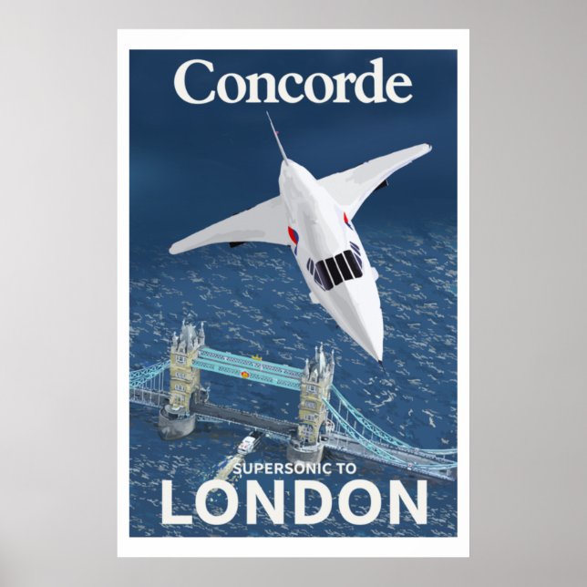 Concorde nach London Poster (Vorne)