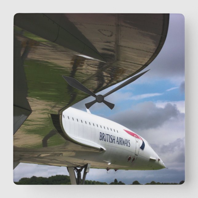 Concorde Quadratische Wanduhr (Vorderseite)