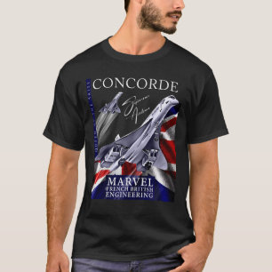Concorde Retro Vintag British French Aircraft T-Shirt