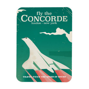 Concorde Vintag Holiday Poster Magnet