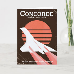 Concorde Vintage-Flugreiseplakat Karte