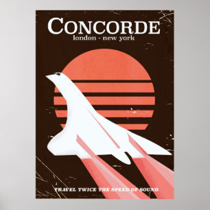 Concorde Vintage-Flugreiseplakat Poster