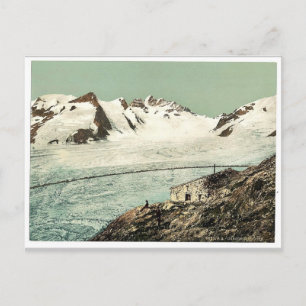 Concordia Hut, Wallis, Alpen, Schweizer Vintag Postkarte