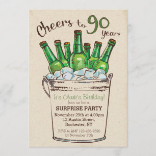 Concours à 90 ans Invitation d'anniversaire