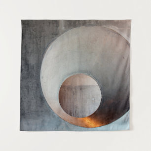 Concrete architecture hole wall wandteppich