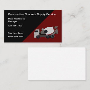 Concrete Cement Mixer Construction Business Card Visitenkarte