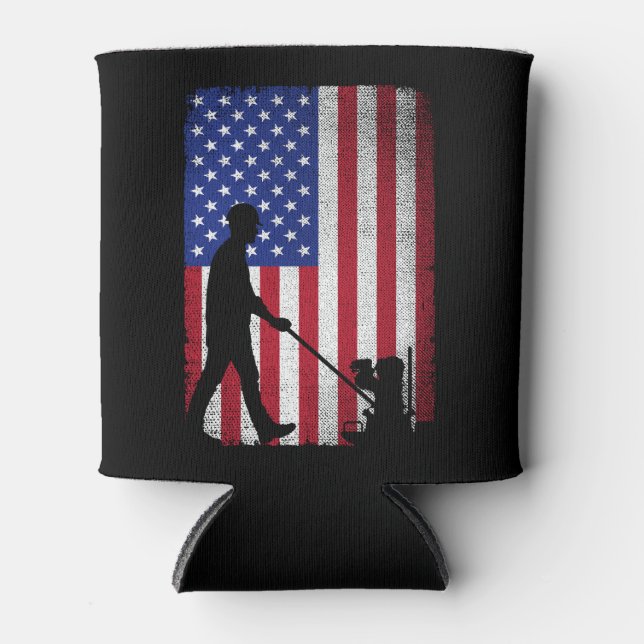 Concrete Finisher American Flag Patriotic Dosenkühler (Vorderseite)