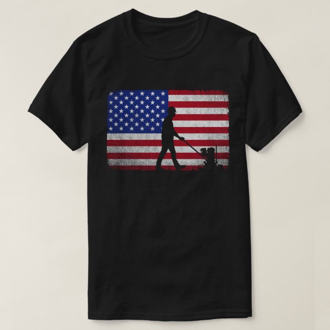 Concrete Finisher American Flag Patriotic T-Shirt (Design vorne)