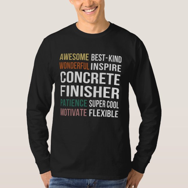 Concrete Finisher  Appreciation T-Shirt (Vorderseite)