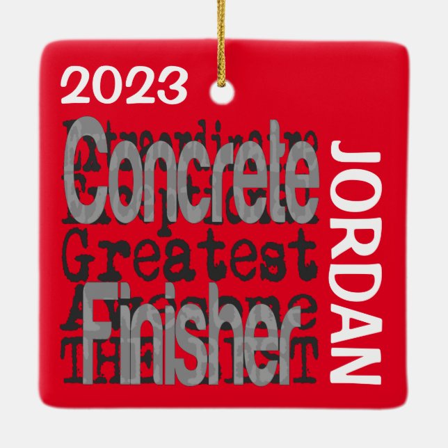 Concrete Finisher Extraordinaire CUSTOM Keramikornament (Rückseite)