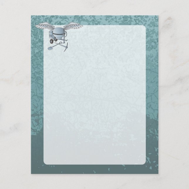 Concrete mixer blue-gray flyer (Vorne)