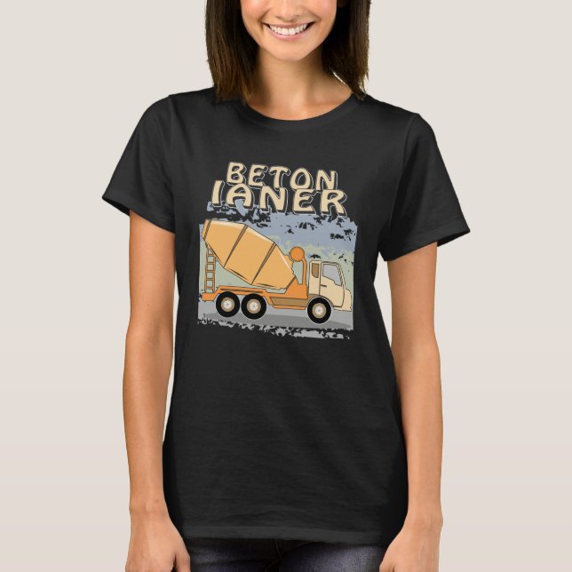 Concrete Mixer Construction Site Construction Work T-Shirt (Vorderseite)