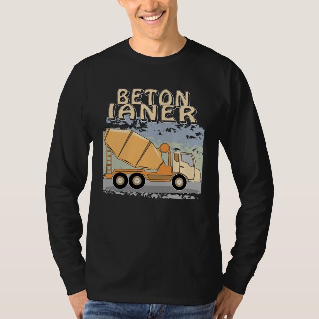 Concrete Mixer Construction Site Construction Work T-Shirt (Vorderseite)