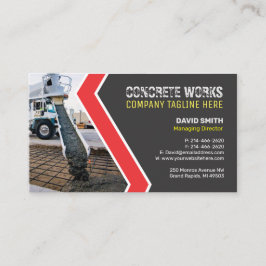 Concrete works, Construction company Business card Visitenkarte