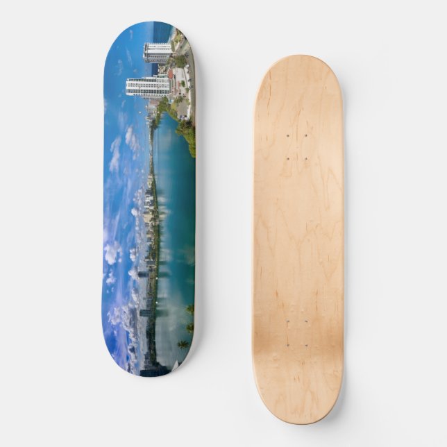 Condado Lagoon, Puerto Rico Skateboard Art (Vorderseite)