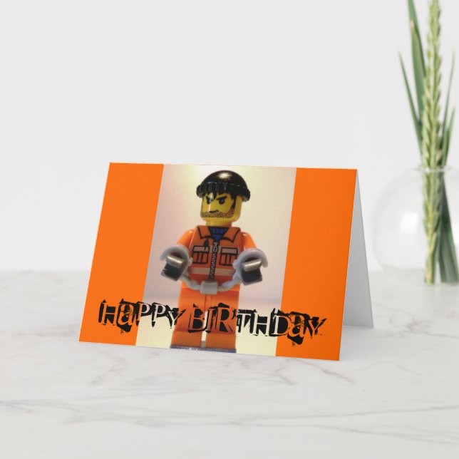 Condamner le prisonnier Minifig Bonne carte d'anni (Devant)
