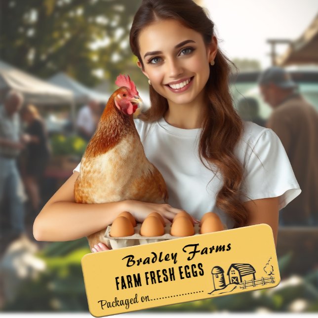 Conditionné à date Étiquette de produits alimentai (Créateur téléchargé)