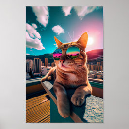 Condo-Top Cat Tragen Sonnenbrille Poster