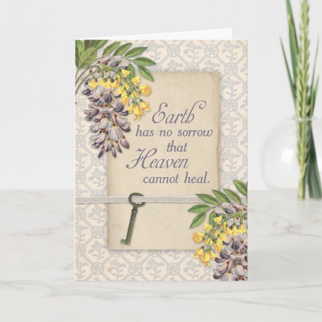 Condoléances | Carte de voeux Floral Wisteria anti (Devant)