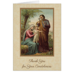 Condolence funéraire de la Sainte Famille catholiq