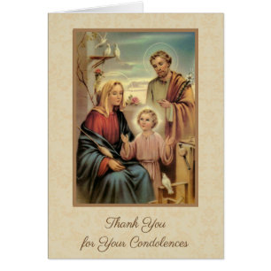 Condolence funéraire de la Sainte Famille catholiq