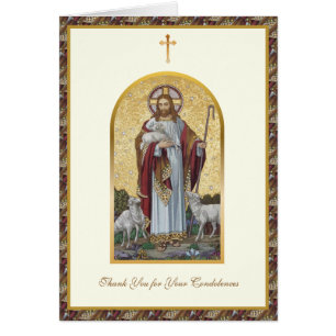 Condolence funéraire du bon berger catholique