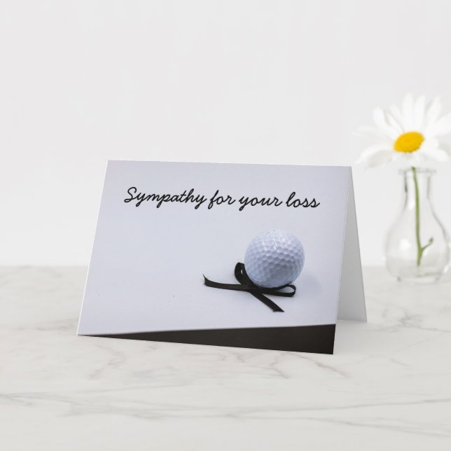 Condolences-Karte für Golfer-Golf-Ball schwarzes B Karte (Kleine Pflanze)