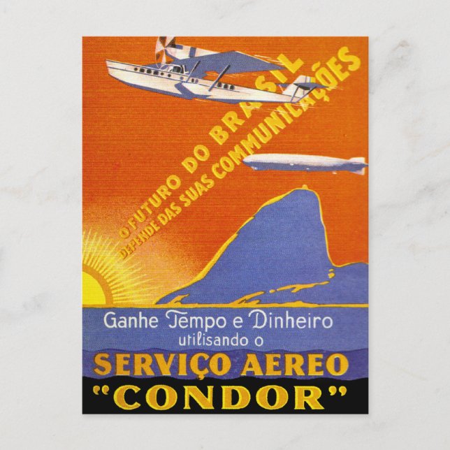 Condor ~ Flughafen Brasilien Postkarte (Vorderseite)