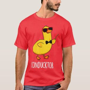 ConDucktor Lustiger Dirigent Ente Wortspiel Retro T-Shirt