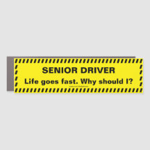 Conducteur AÎNÉ humour. Aimant de voiture personna