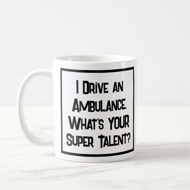 Conducteur d'ambulance Super Talent. Café Mug (Gauche)