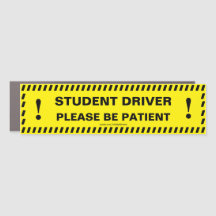 Conducteur ÉTUDIANT Aimant de voiture personnalisé