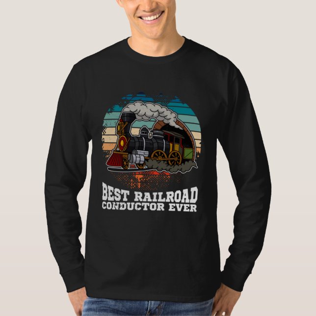 Conductor railroad Model station Railway worker  1 T-Shirt (Vorderseite)