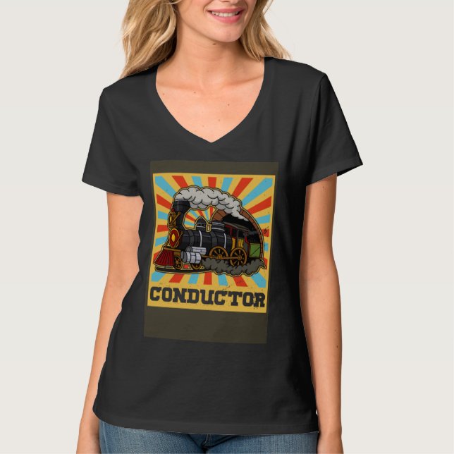 Conductor railroad Model station Railway worker T-Shirt (Vorderseite)
