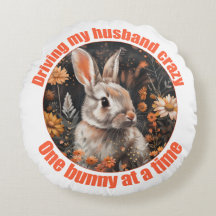 Conduire Mon Mari Dingue... Coussin de lapin