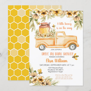 Conduire par une abeille Invitation baby shower