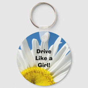 Conduis comme une fille ! porte-clés Fleur de Marg