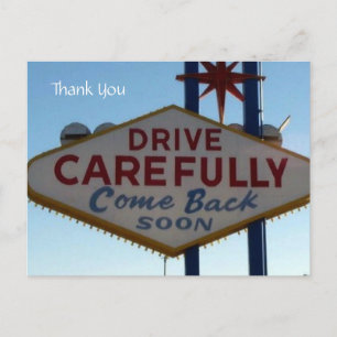 Conduisez prudemment signe Las Vegas, carte postal
