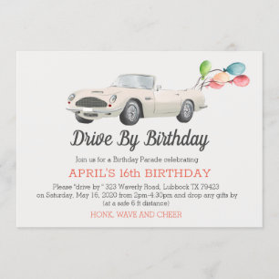 Conduite D'Anniversaire Convertible Sur Invitation