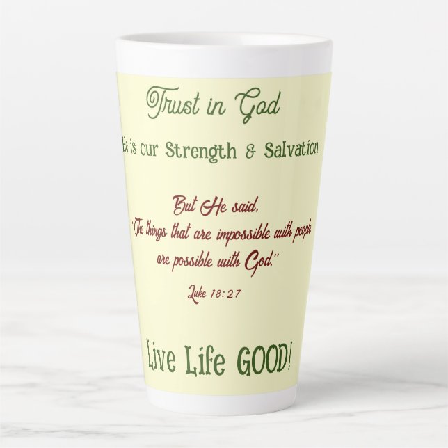 Conduite des versets Faith Latte Mug (Devant)