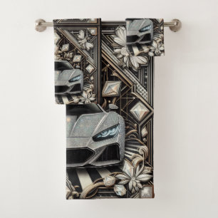 Conduite d'un Sportscar Art Déco Diamanté