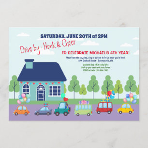 Conduite par Anniversaire Parade Invitation